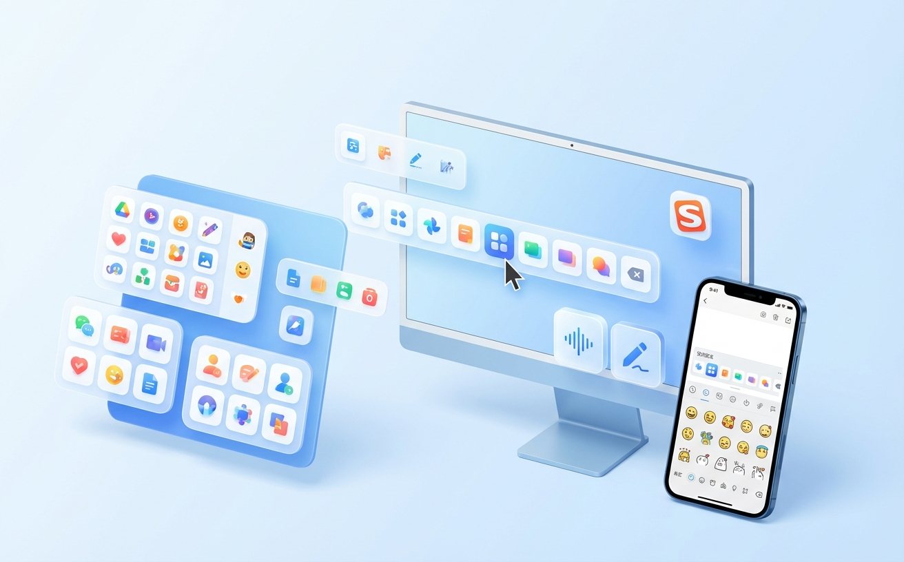 搜狗输入法智能贴图与斗图表情包联想界面